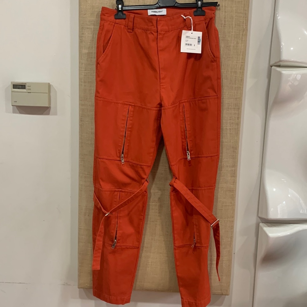Nwt AMBUSH bondage multi zipper and strap buckle pants